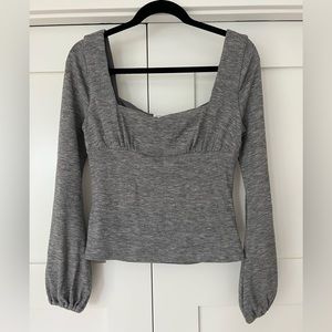 lover and friends gray blouse.